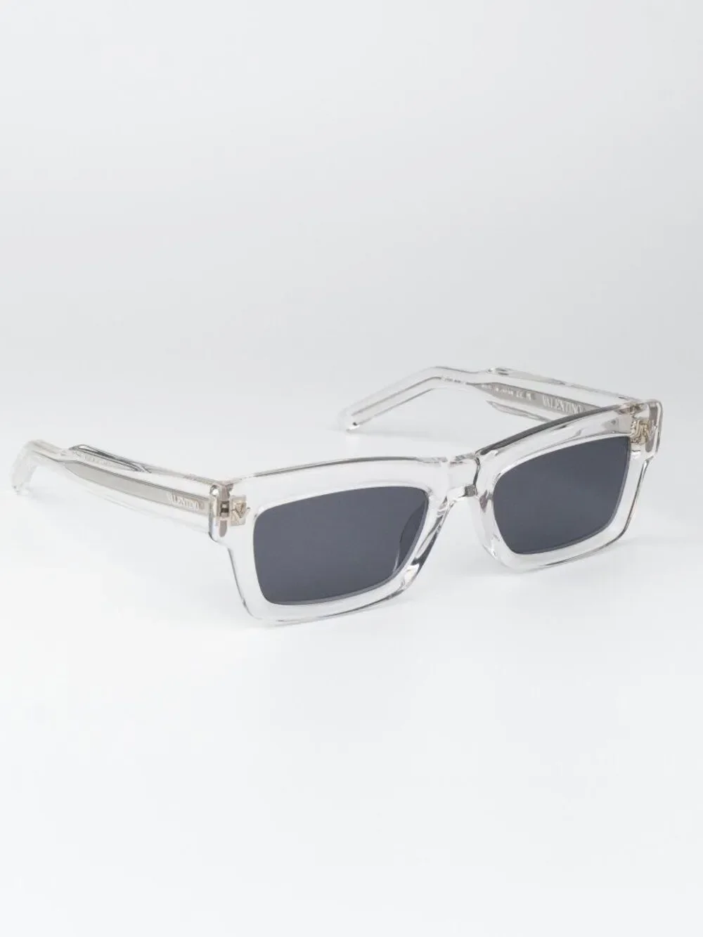 Valentino Men Sunglasses Transparent Grey Rectangle V-SHARP VLS-134 C
